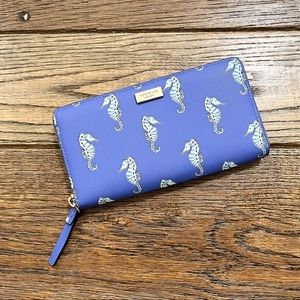 Kate Spade Large Continental Wallet - Seahorse Print